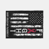 Hirnaneysmakrieger US-Flagge  Fleecedecke (Vorderseite (Horizontal))