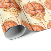 Hirnbasis und Meninges Lithograph Geschenkpapier (Rolleneckpunkt)