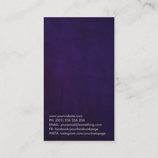 Hirnbaum - farbenfrohe Foliage Visitenkarte (Rückseite)