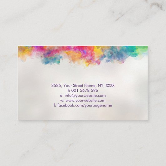 Hirnbaum - farbenfrohe Foliage Visitenkarte (Rückseite)