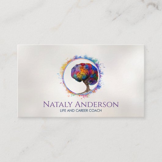 Hirnbaum - farbenfrohe Foliage Visitenkarte (Vorderseite)