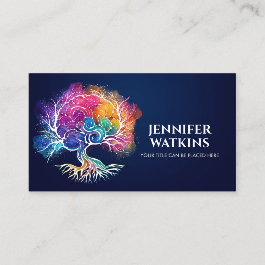 Hirnbaum - farbenfroher Fluss Visitenkarte (Vorderseite)