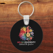 Hirnbläschen der Neurovielfalt feiern das Spektrum Schlüsselanhänger (Vorderseite)