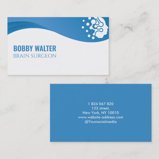 Hirnchirurg, Psychologe Visitenkarte (Vorne/Hinten)
