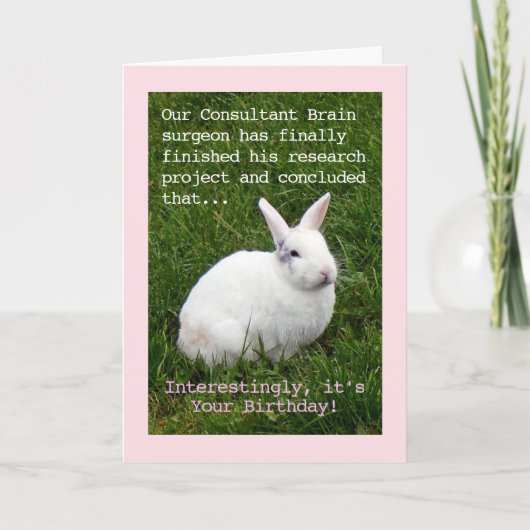 Hirnchirurg Spaß Geburtstag Karte (Vorderseite)