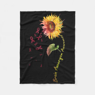 Hirngeschwür-Bewusstseins-Sonnenblume 1  Fleecedecke