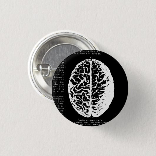 Hirnknopf Button (Vorne & Hinten)