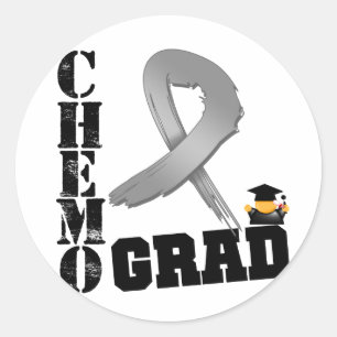 Hirnkrebs Chemo Grad Runder Aufkleber