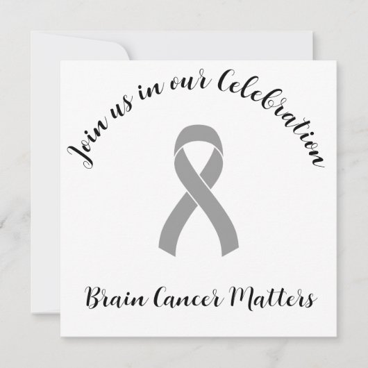 Hirnkrebs Ende der Chemo-Party Einladung (Vorderseite)