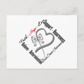 Hirnkrebs Hoffnung Liebe Schmetterling Postkarte (Vorderseite)