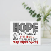 Hirnkrebs-HOPE 1 Postkarte (Stehend Vorderseite)
