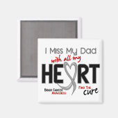 Hirnkrebs I MISS MEIN VATER Magnet (Vorderseite/Rückseite)