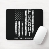 Hirnkrebs Krieger US-Flagge Mousepad (Mit Mouse)