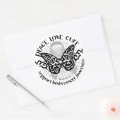 Hirnkrebs-Schmetterlingsstamm Runder Aufkleber (Umschlag)