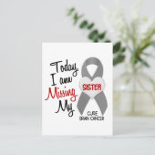 Hirnkrebs Vermisst Miss Meine Schwester 1 Postkarte (Stehend Vorderseite)