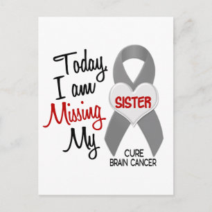 Hirnkrebs Vermisst Miss Meine Schwester 1 Postkarte