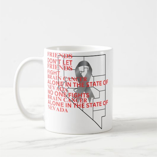 Hirnkrebsbewusstsein in Nevada Kaffeetasse (Links)