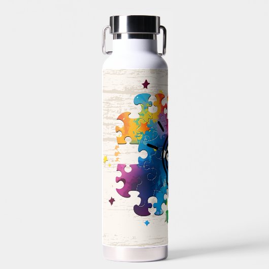 Hirnpuzzle Trinkflasche (Vorne)