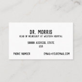 Hirnquerschnitt Visitenkarte (Rückseite)