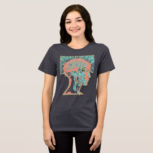 Hirnsturm Tri-Blend Shirt (Vorderseite voll)