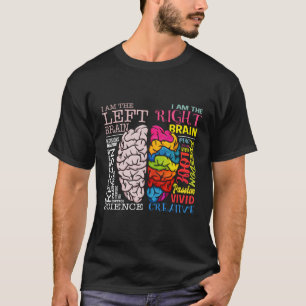 Hirnteile Links und rechtes Gehirn Neurowissenscha T-Shirt