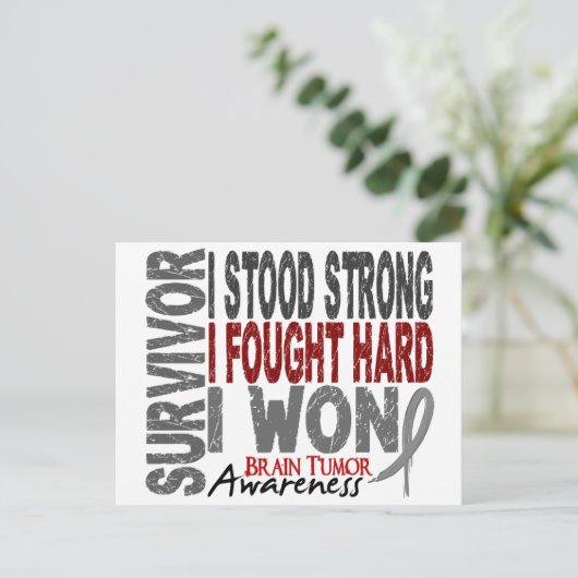 Hirntumor 4 postkarte (Stehend Vorderseite)