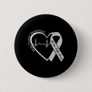Hirntumor-Bewusstsein Herz Hirnkrebs Grau Button