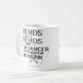 Hirntumor-Bewusstsein in Michigan Kaffeetasse (Vorderseite Links)