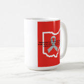 Hirntumor-Bewusstsein in Ohio Kaffeetasse (VorderseiteRechts)