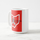 Hirntumor-Bewusstsein in Ohio Kaffeetasse (Vorderseite Links)