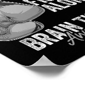 Hirntumor-Bewusstsein Monat Boxhandschuhe grau kan Poster (Ecke)