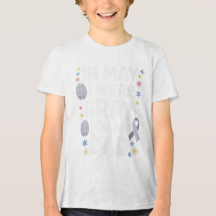 Hirntumor-Bewusstsein Monat Gray Ribbon Apparel ic Tri-Blend Shirt