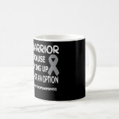 Hirntumor-Bewusstsein Monat Hirntumor-Krieger Kaffeetasse (VorderseiteRechts)
