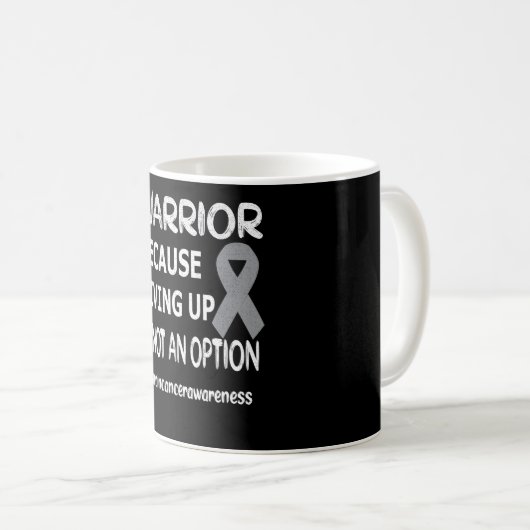 Hirntumor-Bewusstsein Monat Hirntumor-Krieger Kaffeetasse (VorderseiteRechts)