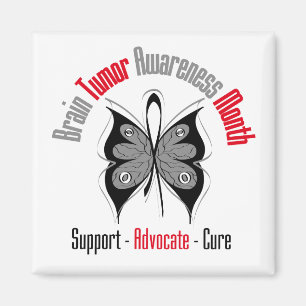 Hirntumor-Bewusstsein Monat Schmetterling Magnet