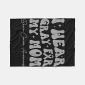 Hirntumor-Bewusstsein trage grau für eine starke M Fleecedecke (Vorderseite (Horizontal))