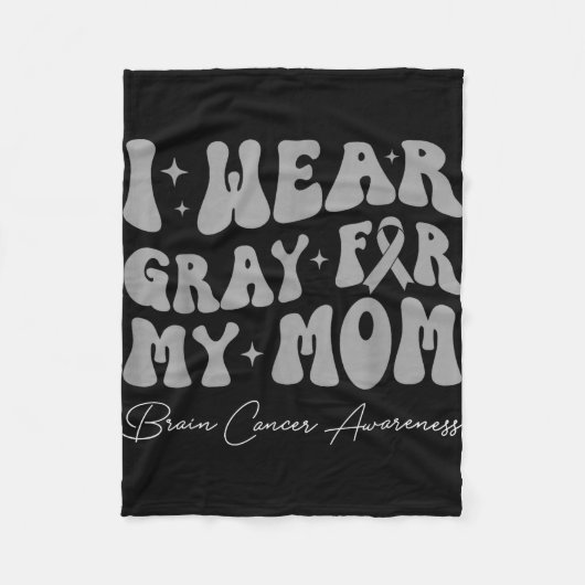 Hirntumor-Bewusstsein trage grau für eine starke M Fleecedecke (Vorderseite)
