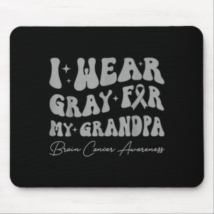 Hirntumor-Bewusstsein trage grau für Opa Mousepad