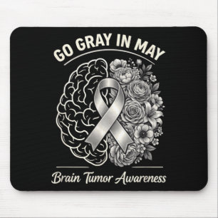Hirntumor-Bewusstsein trage im Mai grau stark Mousepad