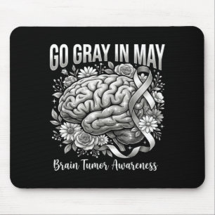 Hirntumor-Bewusstsein tragen Sie im Mai grau stark Mousepad