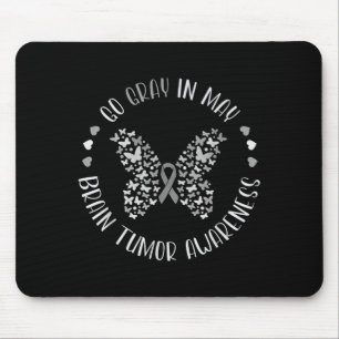 Hirntumor-Bewusstsein tragen Sie im Mai starkes Gr Mousepad