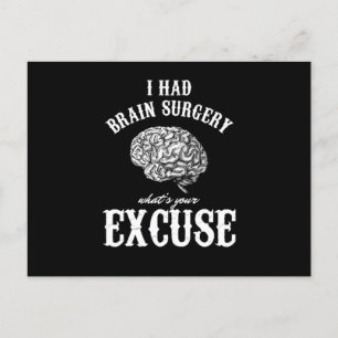 Hirntumor-Bewusstseinsgeschenk ich hatte Gehirn Op Postkarte