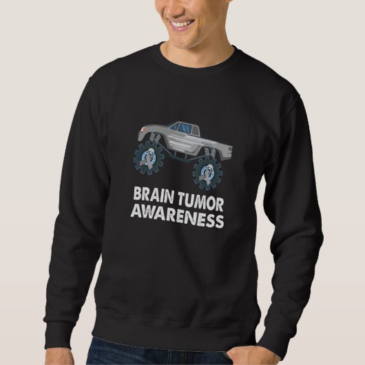 Hirntumor-Bewusstseinsmonster Truck Sweatshirt (Vorderseite)
