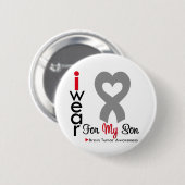 Hirntumor, den ich für meinen Sohn trage, Button (Vorne & Hinten)