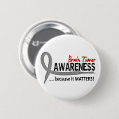 Hirntumor des Bewusstseins-2 Button (Vorne & Hinten)