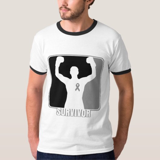 Hirntumor-gewinnender Überlebender T-Shirt (Vorderseite)