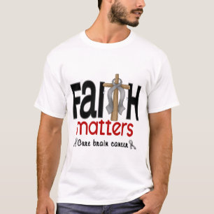 Hirntumor-Glauben-Angelegenheits-Kreuz 1 T-Shirt