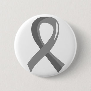 Hirntumor-graues Band 3 Button