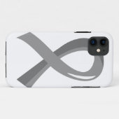 Hirntumor-graues Band 3 Case-Mate iPhone Hülle (Rückseite (Horizontal))