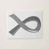 Hirntumor-graues Band 3 Puzzle (Horizontal)